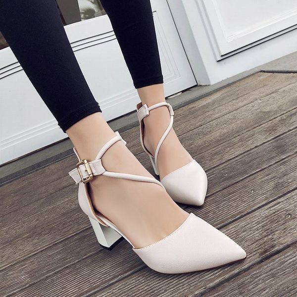 2020 new comfortable wild thick with single shoes pointed straps high heels shallow mouth fashion wild high heels, Black
2020 new comfortable wild thick with single shoes pointed straps high heels shallow mouth fashion wild high heels, Black