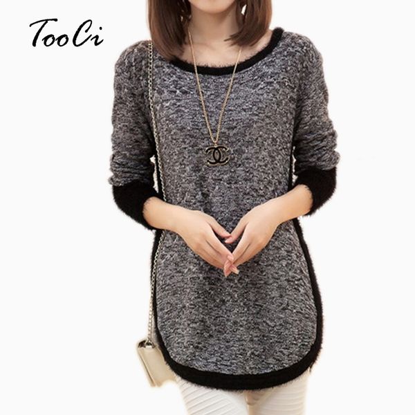 new spring fashion brand female mohair pullover loose sweater knitted long sleeve o-neck pullovers sale, White;black 
new spring fashion brand female mohair pullover loose sweater knitted long sleeve o-neck pullovers sale, White;black