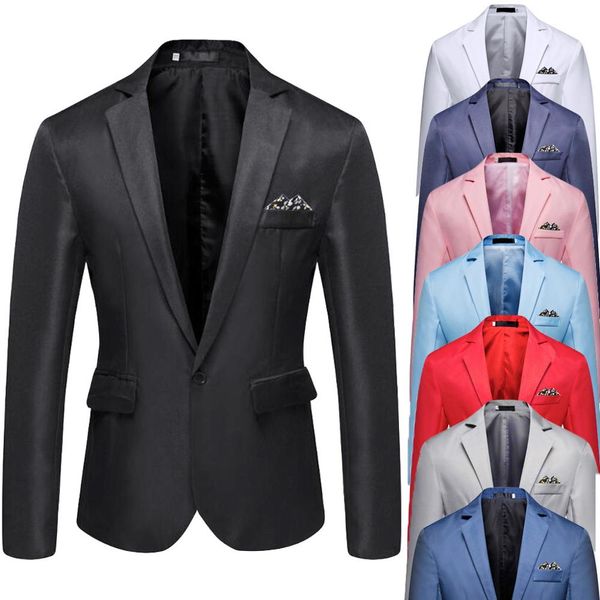 men's stylish casual solid blazer business wedding party outwear coat suit male 2019 spring autumn suit male slim fit, White;black
men's stylish casual solid blazer business wedding party outwear coat suit male 2019 spring autumn suit male slim fit, White;black