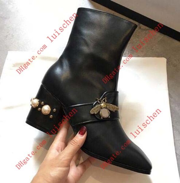 luxury designer boots women's fashion boots square toe high heels black real leather brand designer combat boots with pearls heels 01
luxury designer boots women's fashion boots square toe high heels black real leather brand designer combat boots with pearls heels 01