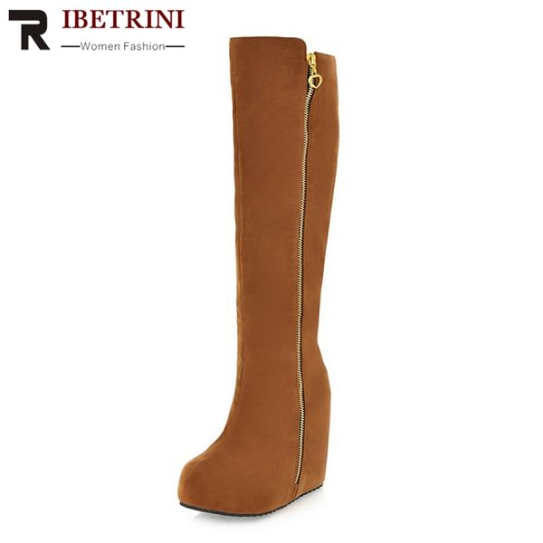 ribetrini women winter fur shoes woman high heel wedge booties zipper platform knee high boots autumn footwear big size 34-43, Black
ribetrini women winter fur shoes woman high heel wedge booties zipper platform knee high boots autumn footwear big size 34-43, Black