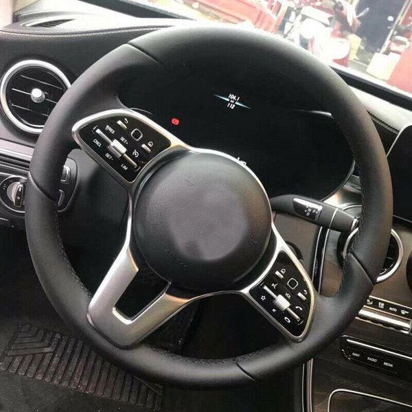 all real black leather diy hand sewing car steering wheel cover for benz series
all real black leather diy hand sewing car steering wheel cover for benz series