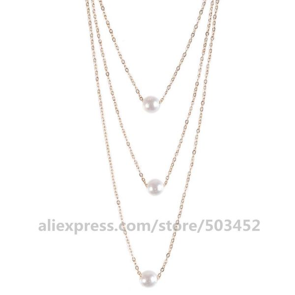 400pcs/lot simple lady multi-layer collier femme zirconia bead imitation pearls necklace long thin chain ketting necklace, Silver
400pcs/lot simple lady multi-layer collier femme zirconia bead imitation pearls necklace long thin chain ketting necklace, Silver