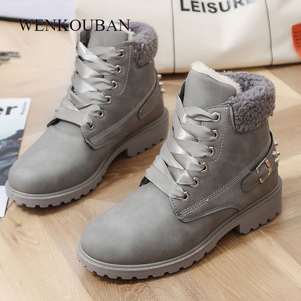 зимние женские сапоги 2019 зашнуровать твердые случайные ботильоны дамы теплый круглый носок женский зимний снег британский стиль бота mujer, Black 
зимние женские сапоги 2019 зашнуровать твердые случайные ботильоны дамы теплый круглый носок женский зимний снег британский стиль бота mujer, Black