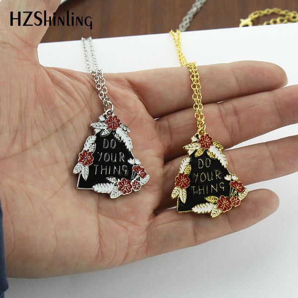 2019 new do your thing enamel pendant necklace for women men gifts fashion beauty style pendant necklaces, Silver
2019 new do your thing enamel pendant necklace for women men gifts fashion beauty style pendant necklaces, Silver