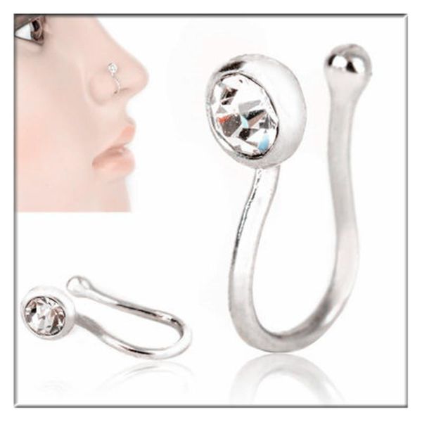 2017 new fashion thing fake nose clip nose rings punk style nose stud body piercing jewelry, Silver
2017 new fashion thing fake nose clip nose rings punk style nose stud body piercing jewelry, Silver