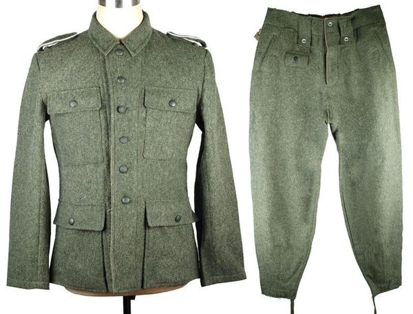 wwii german army m43 wh em field-grey wool uniform jacket and trousers uniform - world store, White;black
wwii german army m43 wh em field-grey wool uniform jacket and trousers uniform - world store, White;black