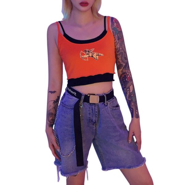 fake two pieces angel print spaghetti straps ruffle crop 2019 summer women backless slim camis female club, White
fake two pieces angel print spaghetti straps ruffle crop 2019 summer women backless slim camis female club, White