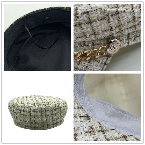 2020 new women hats tweed plaid newsboy caps chain flat visor cap vintage plaid military cap female autumn winter hats, Blue;gray
2020 new women hats tweed plaid newsboy caps chain flat visor cap vintage plaid military cap female autumn winter hats, Blue;gray