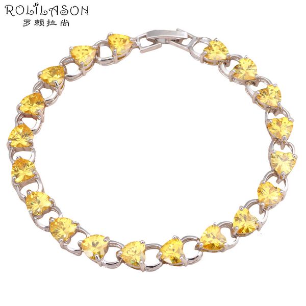 glittering bracelets for women popular heart style yellow zirconia charm bracelets silver plated zirconia fashion jewelry tbs760, Golden;silver
glittering bracelets for women popular heart style yellow zirconia charm bracelets silver plated zirconia fashion jewelry tbs760, Golden;silver
