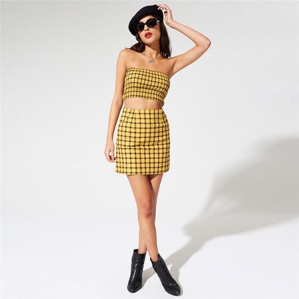 2019 без бретелек crop top юбка 2 piece set женщины плед блузка юбка-карандаш co-ord дамы элегантный ol стиль twopiece, White
2019 без бретелек crop top юбка 2 piece set женщины плед блузка юбка-карандаш co-ord дамы элегантный ol стиль twopiece, White