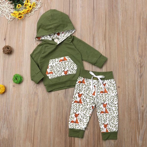 0-3y 2pcs newborn clothes toddler gilrs&boys kids cartoon fox print hooded +pants baby clothes outfits infant clothing set, White 
0-3y 2pcs newborn clothes toddler gilrs&boys kids cartoon fox print hooded +pants baby clothes outfits infant clothing set, White