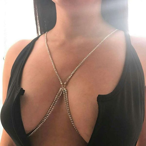 new hot fashion simple bra super glittering beautiful full rhinestone body chain jewelry popular high quality gold silver colors
new hot fashion simple bra super glittering beautiful full rhinestone body chain jewelry popular high quality gold silver colors