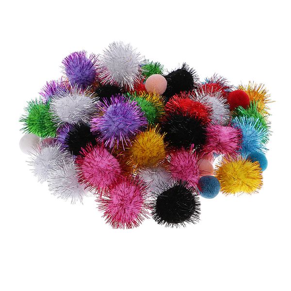 80 шт красочный пушистый craft mixed pom ром мячи для diy творческого ремесла