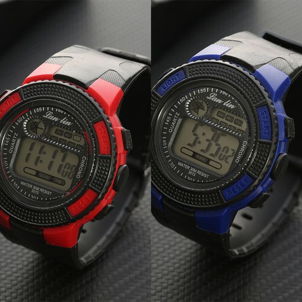 leisure sports electronic watch contrast color multifunctional luminous 30 m waterproof men's electronic watch, Blue
leisure sports electronic watch contrast color multifunctional luminous 30 m waterproof men's electronic watch, Blue