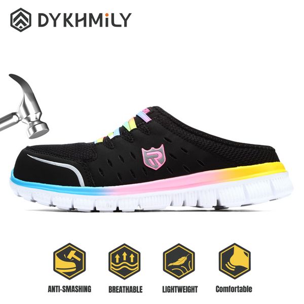 work safety shoes women steel toe anti-smash woven mesh comfortable slip-on shallow easy to wear lightweight breathable, Black
work safety shoes women steel toe anti-smash woven mesh comfortable slip-on shallow easy to wear lightweight breathable, Black