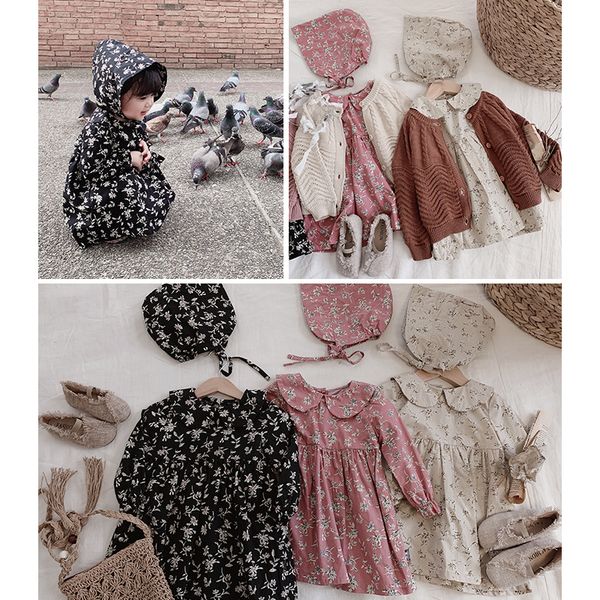 spring 2019 girls vintage pastel floral dress + lace hat spring outing dress for children baby long sleeve princess dresses sets y190516, Red;yellow
spring 2019 girls vintage pastel floral dress + lace hat spring outing dress for children baby long sleeve princess dresses sets y190516, Red;yellow
