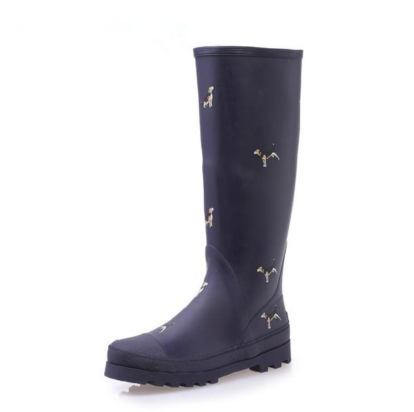 rouroliu women rubber rain boots anti-slip animals print rainboots tall wellies knee-high water shoes woman ts176, Black
rouroliu women rubber rain boots anti-slip animals print rainboots tall wellies knee-high water shoes woman ts176, Black