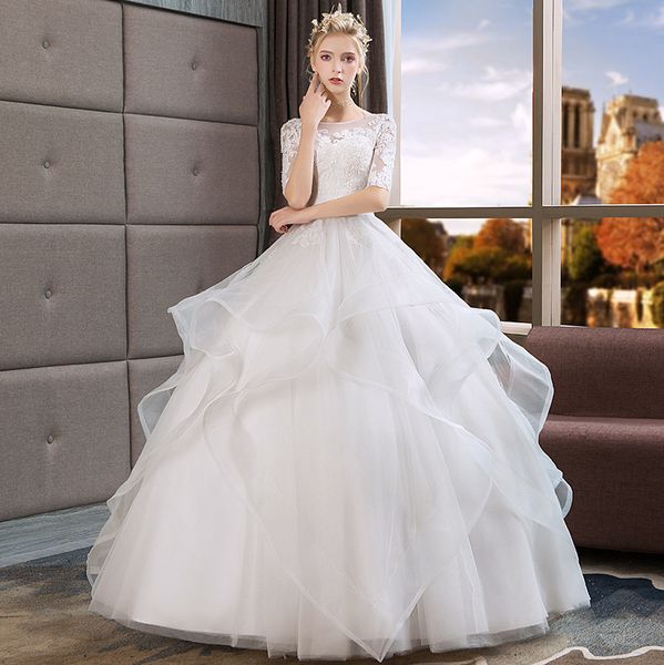 ruffled organza ball gown wedding dress with lace appliques 2020 floor length wedding gowns robe de mariee, White
ruffled organza ball gown wedding dress with lace appliques 2020 floor length wedding gowns robe de mariee, White
