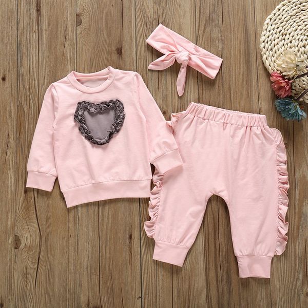 autumn newborn baby girls clothes outfits love heart sweatshirt +ruffle pants+headband 3pcs set toddler girls clothes #e, White
autumn newborn baby girls clothes outfits love heart sweatshirt +ruffle pants+headband 3pcs set toddler girls clothes #e, White