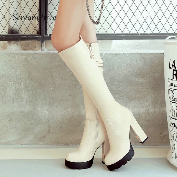 women side zip thick high heel knee high boots winter platform woman fashion boots autumn winter woman shoes apricot white black
women side zip thick high heel knee high boots winter platform woman fashion boots autumn winter woman shoes apricot white black