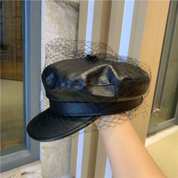 01910-yuchun-mesh faux leather mesh black fashion style lady visors cap women leisure hat, Blue;gray
01910-yuchun-mesh faux leather mesh black fashion style lady visors cap women leisure hat, Blue;gray