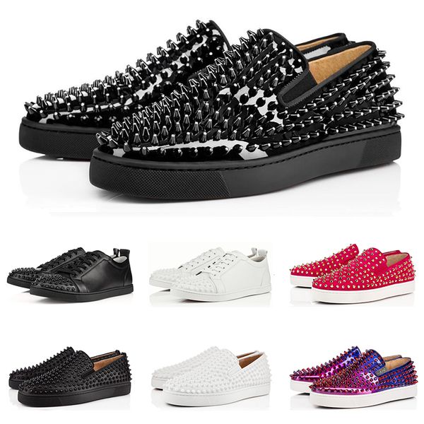 designer fashion luxury red bottoms studded spikes flats shoes for men women black white glitter party lovers casual sneakers
designer fashion luxury red bottoms studded spikes flats shoes for men women black white glitter party lovers casual sneakers