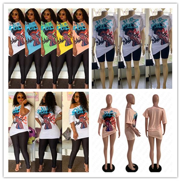 women print t-shirts design t-shirt short sleeved oblique shoulder collar blouse pullover girls summer casual long tees d52513, White
women print t-shirts design t-shirt short sleeved oblique shoulder collar blouse pullover girls summer casual long tees d52513, White