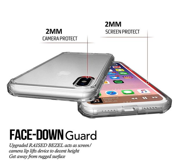 clear bumper case cell phone +screen protector tempered glassfor iphone x 7 8p 
clear bumper case cell phone +screen protector tempered glassfor iphone x 7 8p