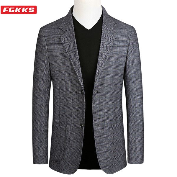 men's suits & blazers fgkks men plaid fashion business casual suit jacket male luxurious blazer brand clothing, White;black
men's suits & blazers fgkks men plaid fashion business casual suit jacket male luxurious blazer brand clothing, White;black