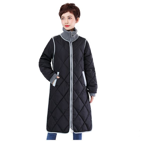 ostrich the new women's winter stand collar cotton-padded long jacket elegant warm coat, Black
ostrich the new women's winter stand collar cotton-padded long jacket elegant warm coat, Black