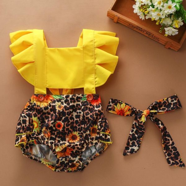 fashion newborn infant baby girls ruffle leopard sunflower printed sleeveless romper jumpsuit headband summer outfits clothes#p4, White
fashion newborn infant baby girls ruffle leopard sunflower printed sleeveless romper jumpsuit headband summer outfits clothes#p4, White