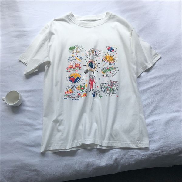 2020 underwear short sleeve slim fashion cotton oxygen printing loose slim base shirt short-sleeved female student fashion, White
2020 underwear short sleeve slim fashion cotton oxygen printing loose slim base shirt short-sleeved female student fashion, White