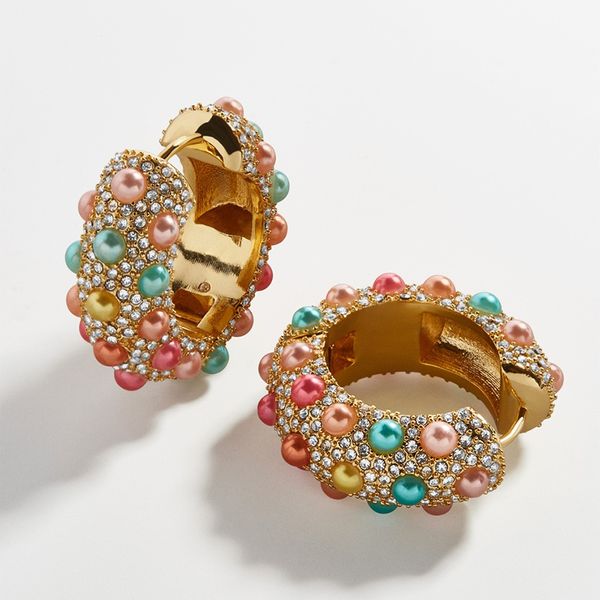 hoop & huggie trendy multicolor imitation pearl crystal hoops earrings female circle geometric charm ear piercing jewelry, Golden;silver
hoop & huggie trendy multicolor imitation pearl crystal hoops earrings female circle geometric charm ear piercing jewelry, Golden;silver