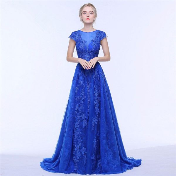 blue tulle a-line prom dresses with belt formal evening gowns cap sleeves floor length party dress, Black
blue tulle a-line prom dresses with belt formal evening gowns cap sleeves floor length party dress, Black