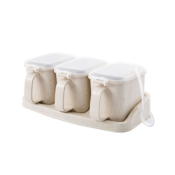 container dustproof salt cruet home condiment lid base seasoning box set storage wheat straw jar kitchen tool
container dustproof salt cruet home condiment lid base seasoning box set storage wheat straw jar kitchen tool