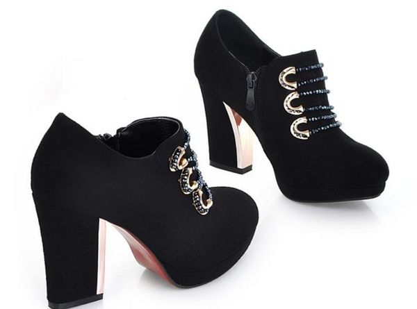 2018 women's shoes in spring and autumn with new style high heel coarse heel waterproof table, Black
2018 women's shoes in spring and autumn with new style high heel coarse heel waterproof table, Black