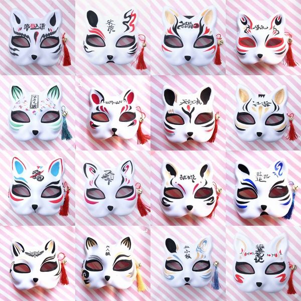 hand-painted cat fox shape masks japanese anime cos cat fox mask with tassel bells half face halloween masks
hand-painted cat fox shape masks japanese anime cos cat fox mask with tassel bells half face halloween masks