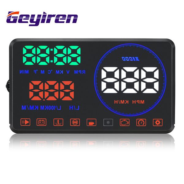 5.5" large screen car hud head up display with obd2 interface m9 over-speed/voltage/fuel/water temperature warning system
5.5" large screen car hud head up display with obd2 interface m9 over-speed/voltage/fuel/water temperature warning system