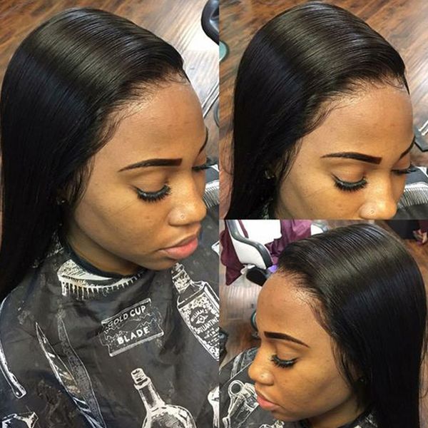 13x6 transparent lace front human hair wigs 150 density for black women brazilian straight frontal wig pre plucked 
13x6 transparent lace front human hair wigs 150 density for black women brazilian straight frontal wig pre plucked