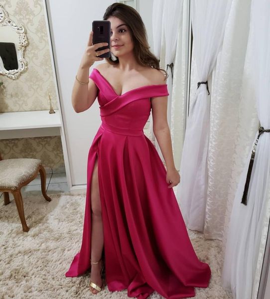 2020 vestidos de gala red v-neck side slit prom dresses long elegant off the shoulder a-line formal party dress, White;black
2020 vestidos de gala red v-neck side slit prom dresses long elegant off the shoulder a-line formal party dress, White;black