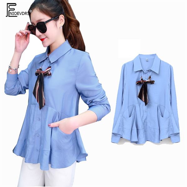 2019 spring basic shirts blouses women fashion long sleeve blue red white button shirt casual cute sweet bow tie f232
2019 spring basic shirts blouses women fashion long sleeve blue red white button shirt casual cute sweet bow tie f232