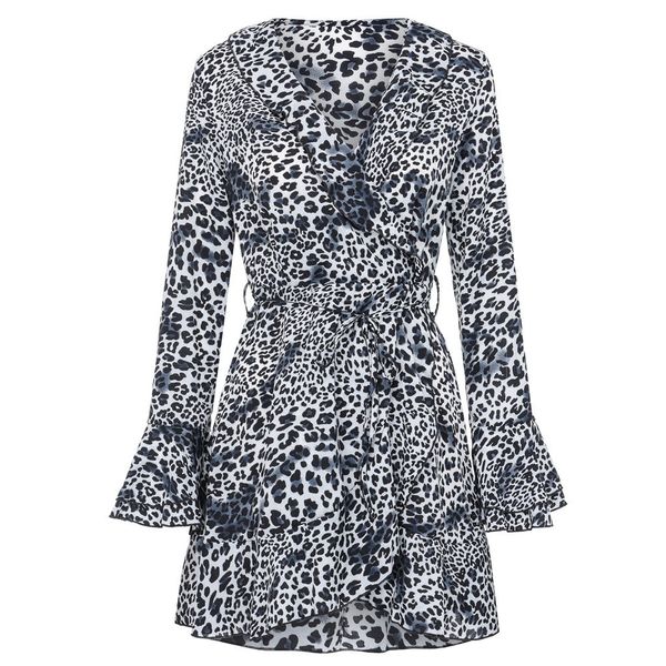 feitong 2019 women v-neck leopard printed ruffled hem flare sleeve party wrap dress new arrival, Black;gray
feitong 2019 women v-neck leopard printed ruffled hem flare sleeve party wrap dress new arrival, Black;gray