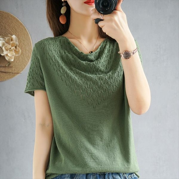 all-match drawstring short-sleeved t-shirt bottoming hollowed-out t-shirt vest knitwear short western style simple vest female, White
all-match drawstring short-sleeved t-shirt bottoming hollowed-out t-shirt vest knitwear short western style simple vest female, White
