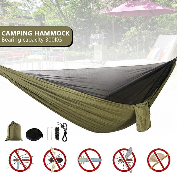 portable outdoor camping hammock with mosquito net high strength speed-open hanging bed hunting sleeping swing anti-mosquito
portable outdoor camping hammock with mosquito net high strength speed-open hanging bed hunting sleeping swing anti-mosquito