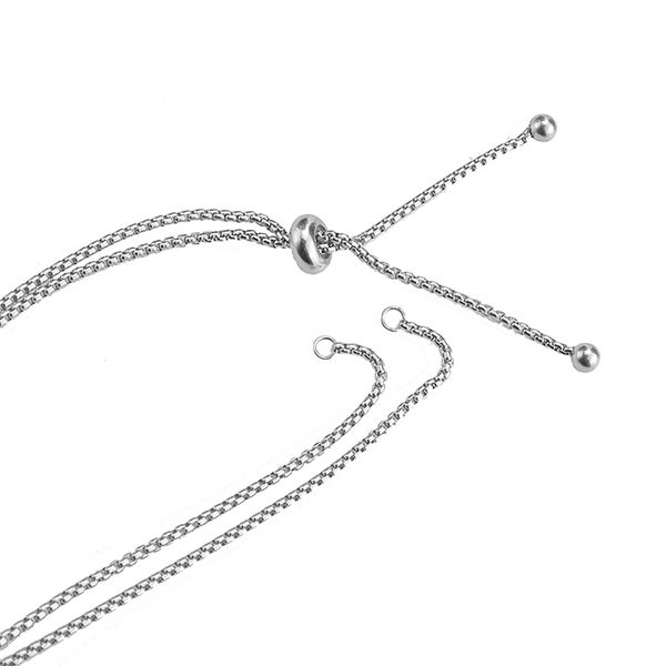 2pcs stainless steel slider/slide extender chain for jewelry making necklace gold color adjustable connector pendants findings, Blue;slivery
2pcs stainless steel slider/slide extender chain for jewelry making necklace gold color adjustable connector pendants findings, Blue;slivery
