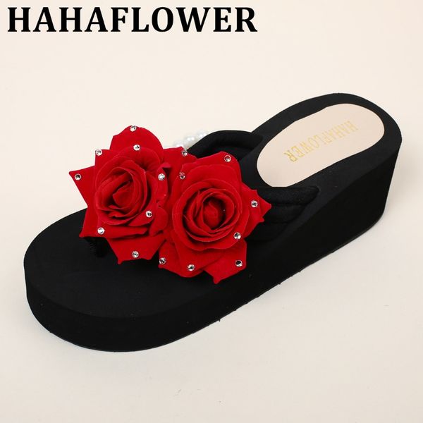 hahaflower new summer sweet handmade artificial flowers pearl flip flops sandals beach slippers, Black
hahaflower new summer sweet handmade artificial flowers pearl flip flops sandals beach slippers, Black