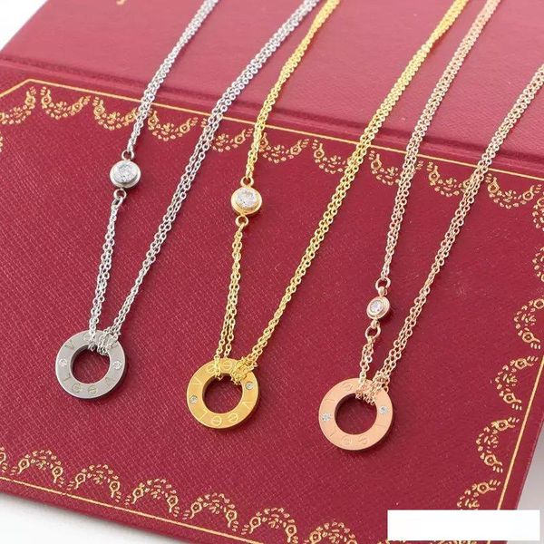 love circle necklace with cz diamond pendant rose gold silver color necklace for women vintage collar costume jewelry with original box set
love circle necklace with cz diamond pendant rose gold silver color necklace for women vintage collar costume jewelry with original box set