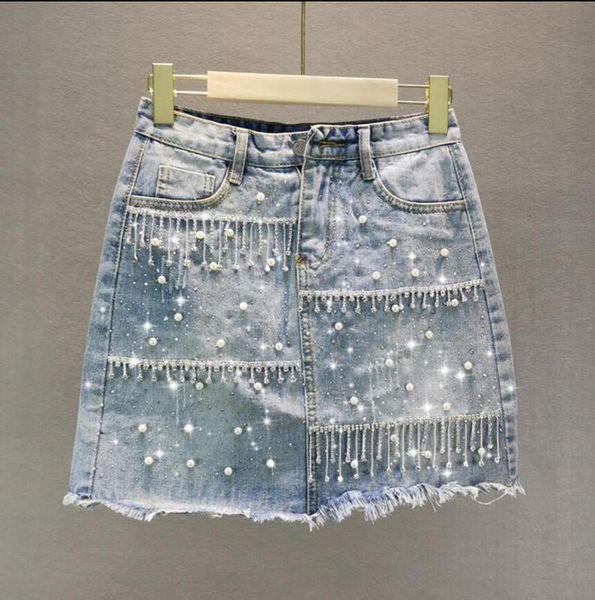 skirts 2021 summer denim skirt womens heavy beaded rhinestone tassel high waist mini jean jupe mujer r991, Black
skirts 2021 summer denim skirt womens heavy beaded rhinestone tassel high waist mini jean jupe mujer r991, Black