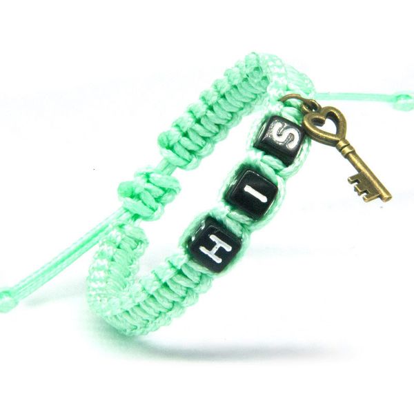 2pcs/pair romantic couple bracelets green his key and black hers lock rope chain lovers gifts handmade jewelry charm bracelet, Golden;silver
2pcs/pair romantic couple bracelets green his key and black hers lock rope chain lovers gifts handmade jewelry charm bracelet, Golden;silver